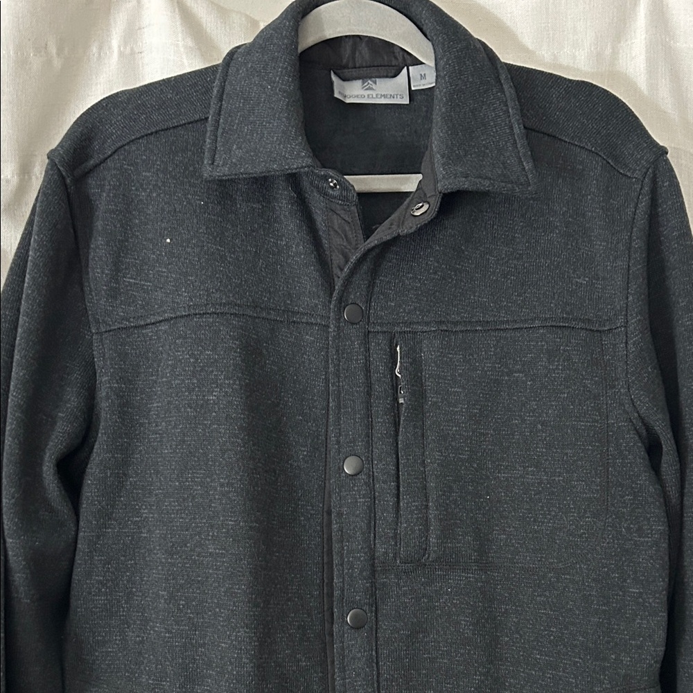 Men's Dark Gray Shirt Jacket